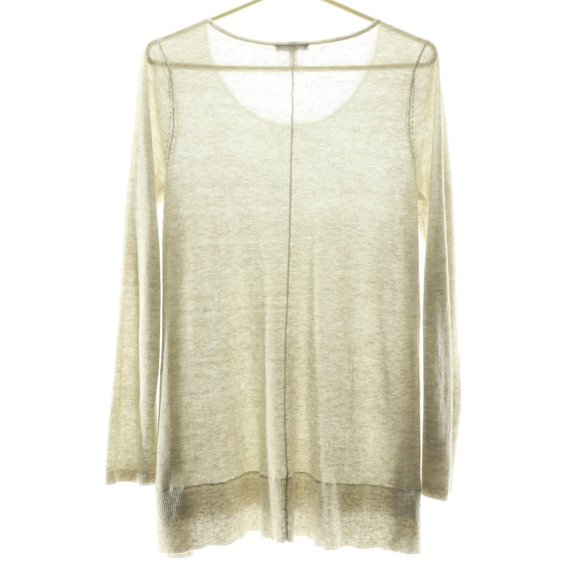 Eileen Fisher Tunic • Wool Alpaca Blend • Size XS/TP • Long Sleeve Creamy Taupe - Picture 3 of 9